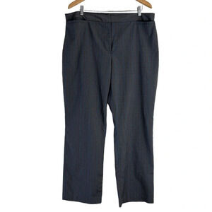 Ashley Stewart Plaid Pants Plus Size 16 Gray Blue Professional Career Business